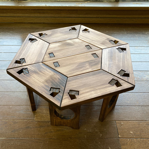 小ちゃいヘキサテーブル「ヘキちゃ」 ローテーブル・リビングテーブル