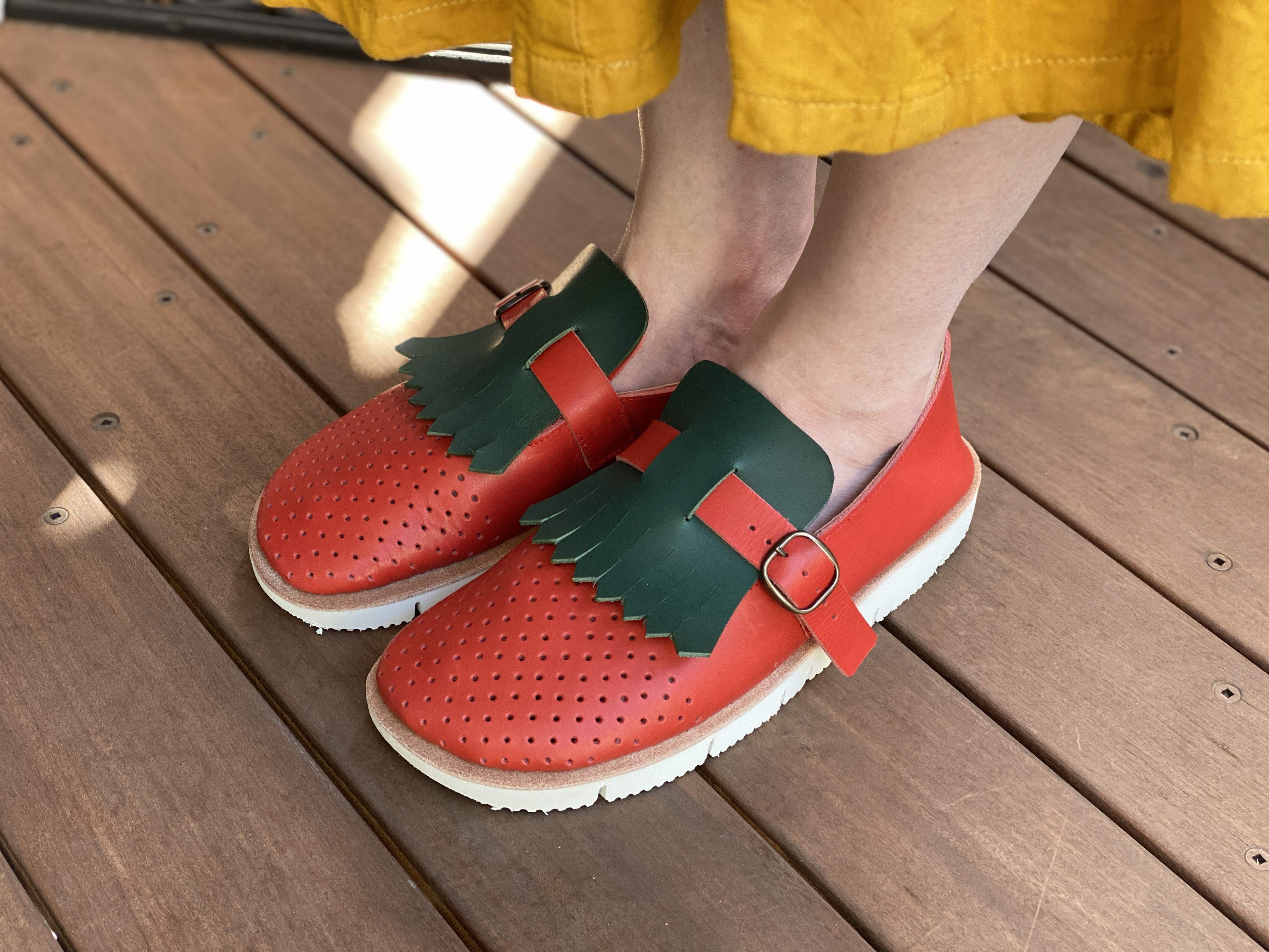 踏んでもカカトを入れても快適なふくろ縫い革靴　(21. 22. 23. 24. 25 センチ よりお選び下さい)