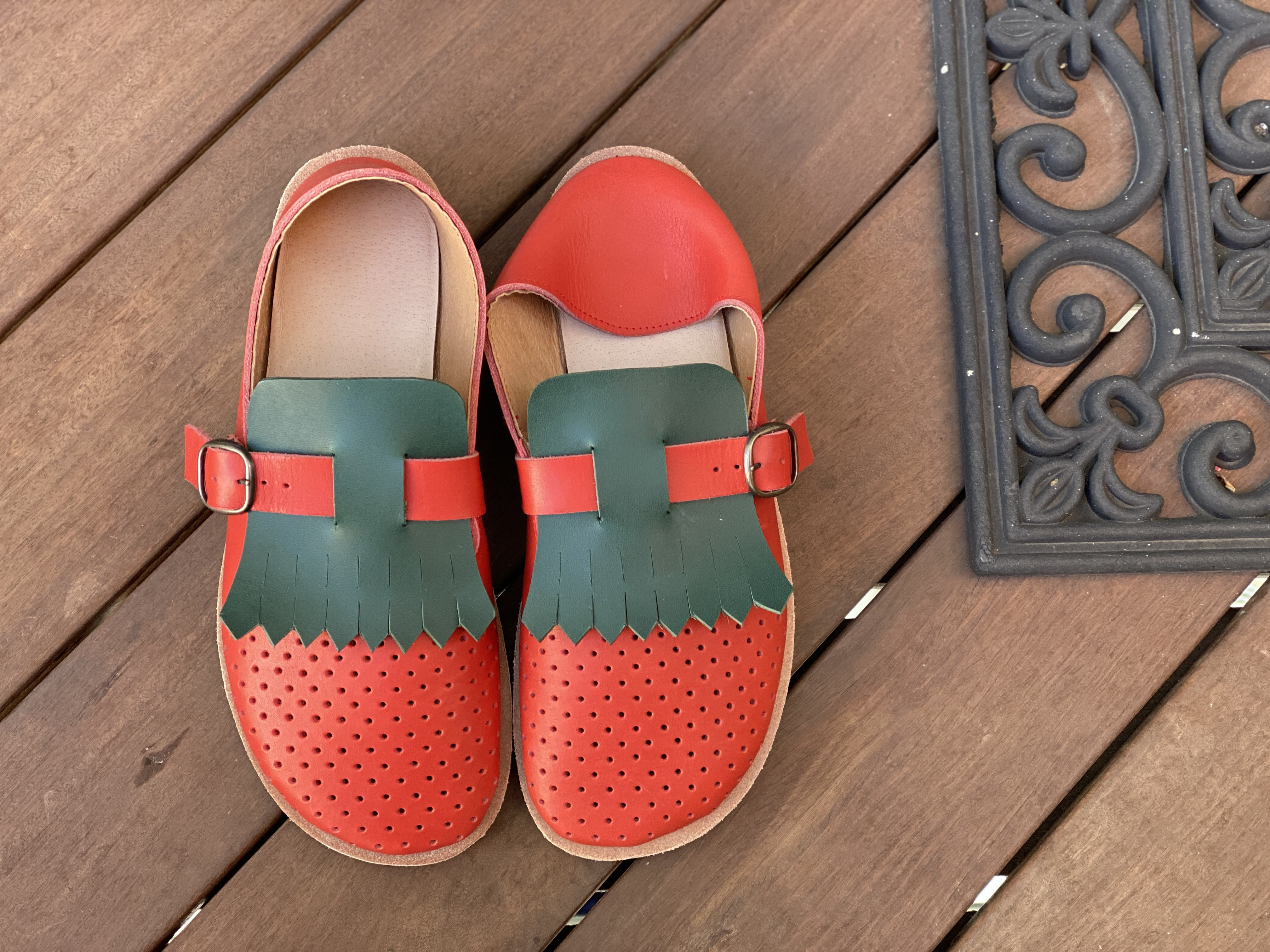 踏んでもカカトを入れても快適なふくろ縫い革靴　(21. 22. 23. 24. 25 センチ よりお選び下さい)