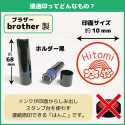 ＼送料込／ 歯 歯科衛生士 歯科 歯医 はんこ スタンプ みました 見ました 浸透印 ネーム印 オーダー 【yaf31】 6枚目の画像