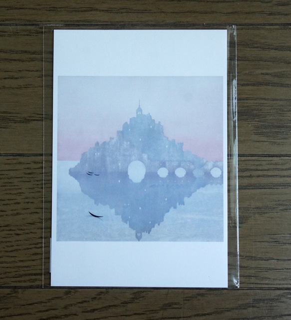 「古ノ孤城」ポストカード3枚セット　原画:木版画　 6枚目の画像