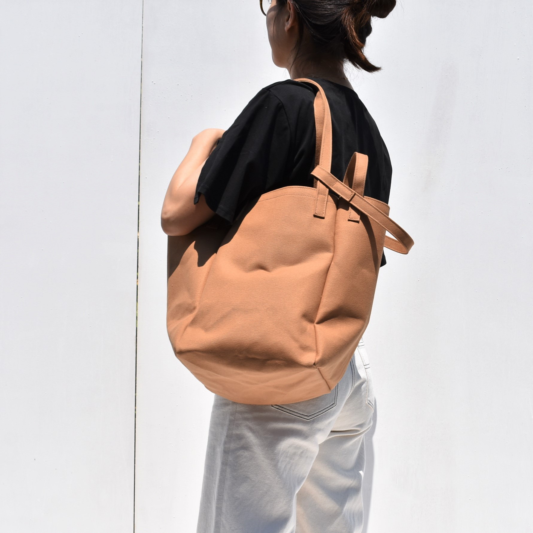 DROP2 SHOULDER TOTE BAG（モカ/ベージュ）3WAY ショルダーバッグ 帆布 大容量