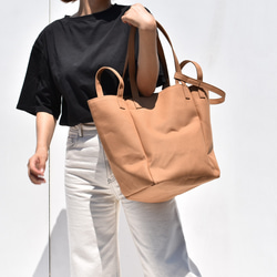 DROP2 SHOULDER TOTE BAG（モカ/ベージュ） 6枚目の画像