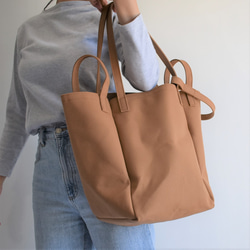 DROP2 SHOULDER TOTE BAG（モカ/ベージュ） 8枚目の画像