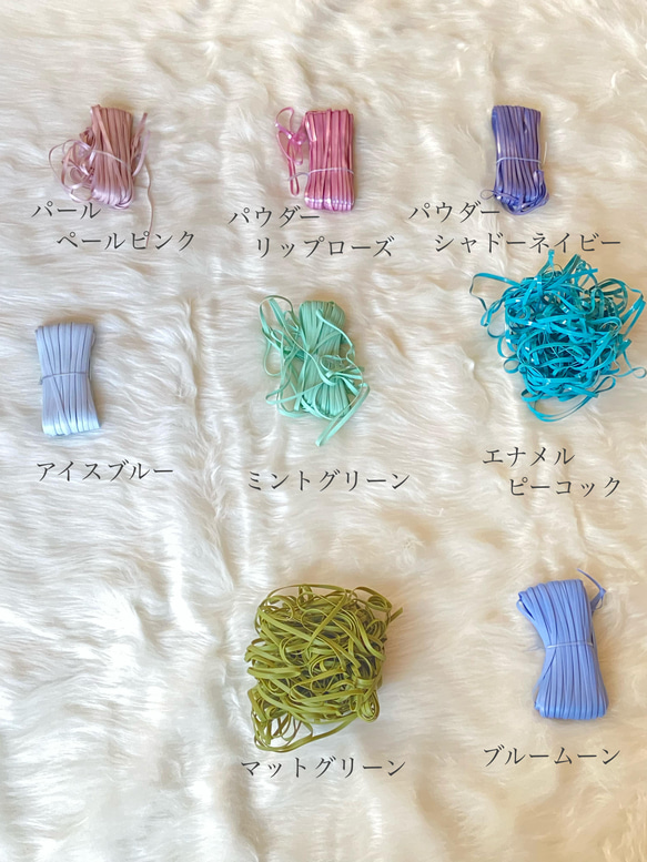 ラメルヘンテープのトートバッグ ミニ　パウダーピンク 9枚目の画像