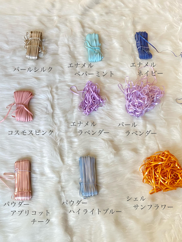 ラメルヘンテープのトートバッグ ミニ　パウダーピンク 10枚目の画像