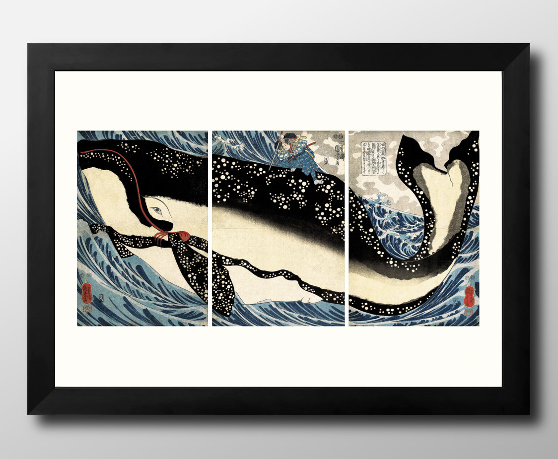 アクリル画　ポップアートな人物画で、浮世絵風。F4サイズ