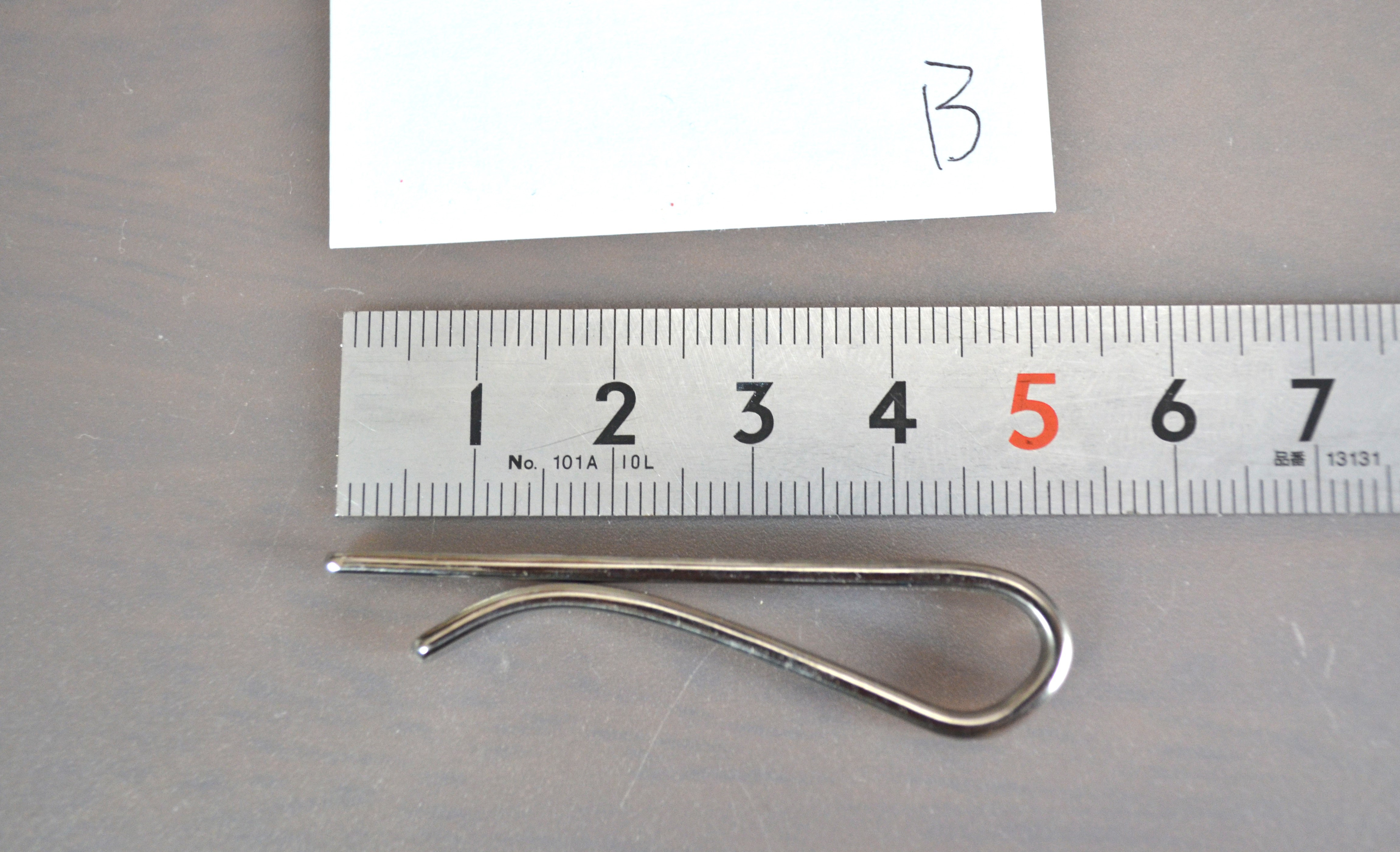 Titanium tie bar・純チタンネクタイピン・荒し鎚目・受注生産