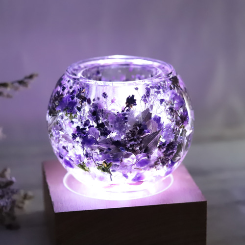 選べる天然石アロマストーン】「ラベンダー&アメジストの水中庭園