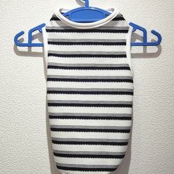 犬服♪ピコボーダーのモノトーン・タンクトップ（ss～s） ペット服