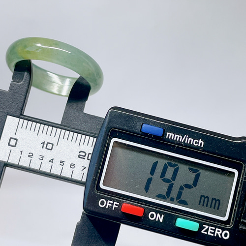 新入荷】本翡翠保証‼️天然本翡翠指輪/リング 藍水黄翡翠 19-20号 鑑定