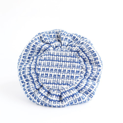 コットンツイードのミニ巾着(ブルー)<bag022> 5枚目の画像