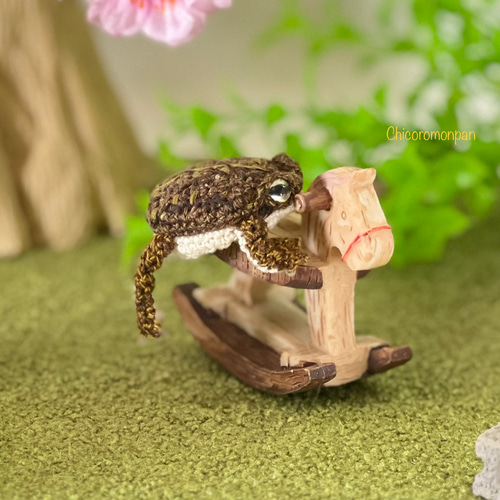 あみぐるみ⭐️雨の日カエルちゃん 有り難う
