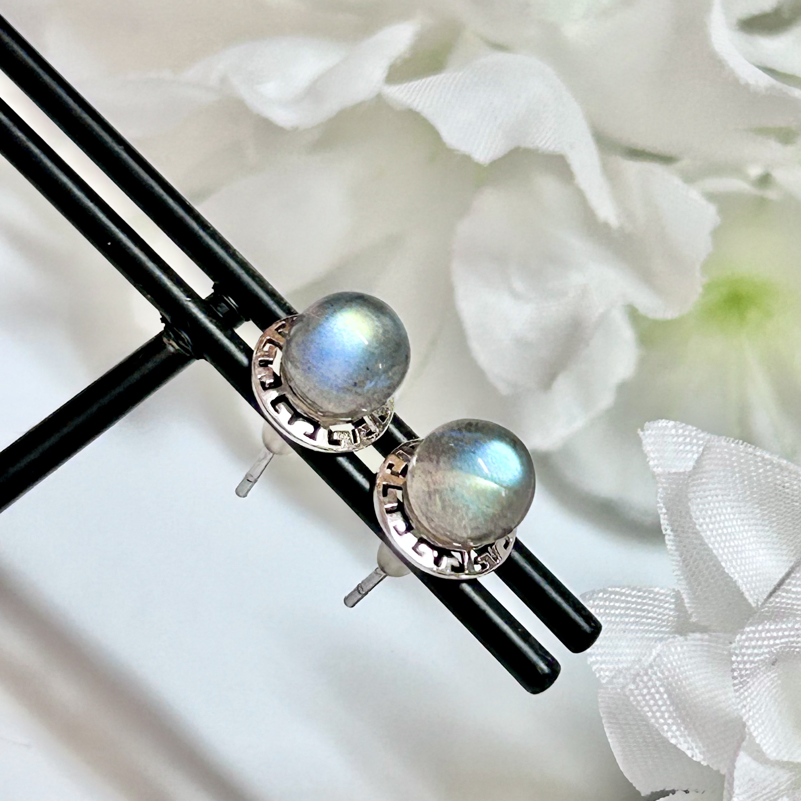 ラブラドライト 【j-9】ピアス