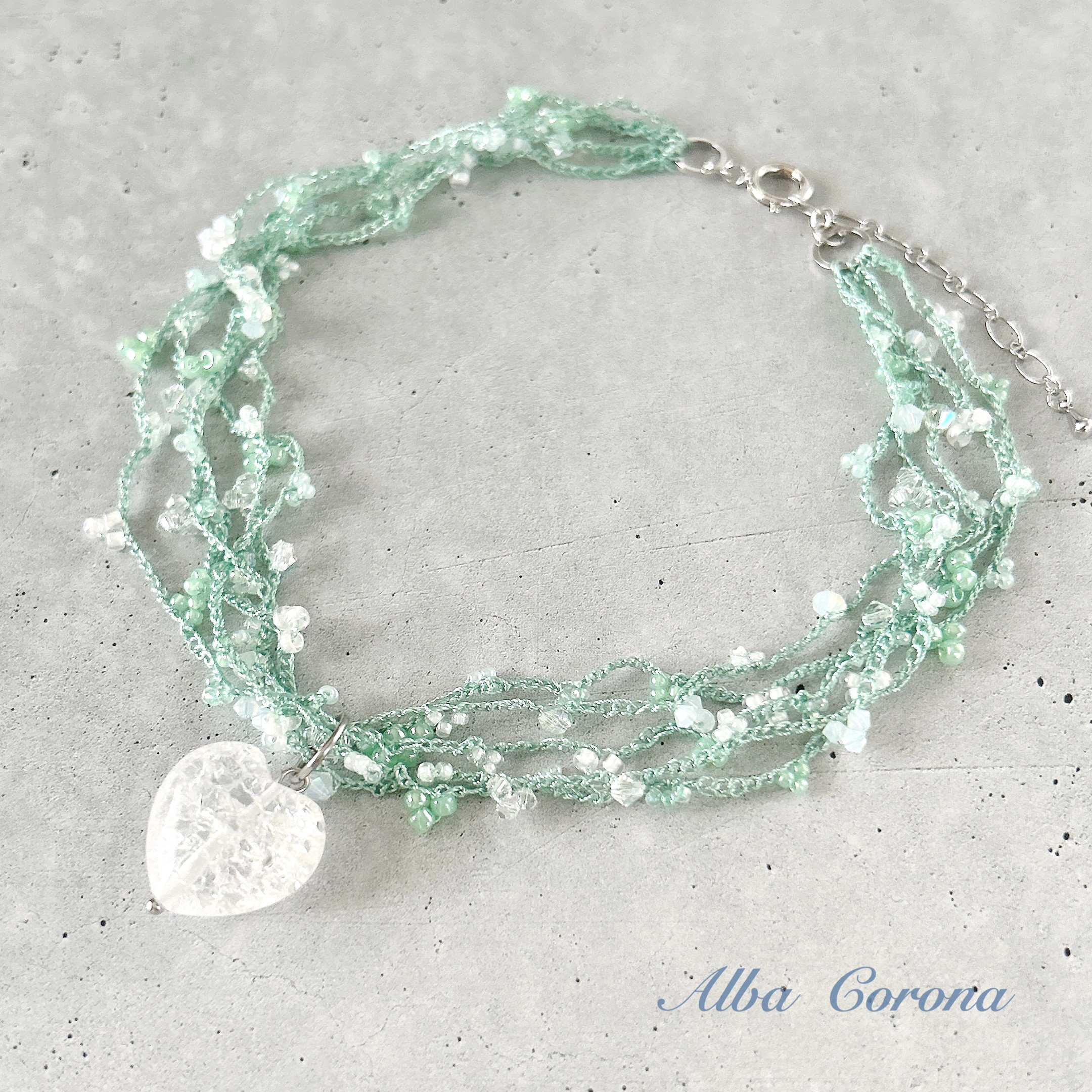 【再販】シーグリーンの風 ネックレス 【天然石】水晶