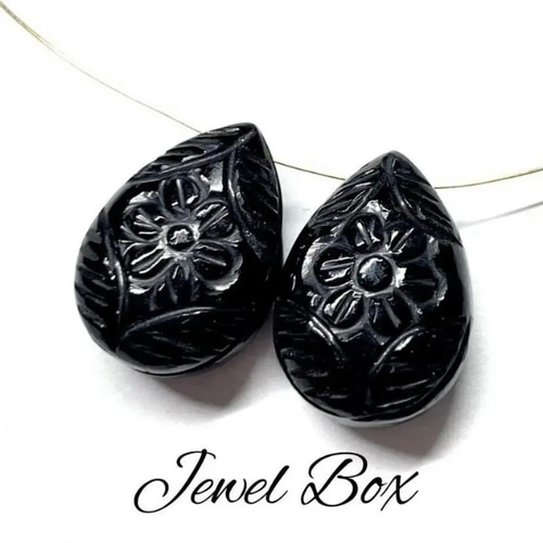 1点物】手彫りカービングブラックオニキス大粒魔除け目標達成