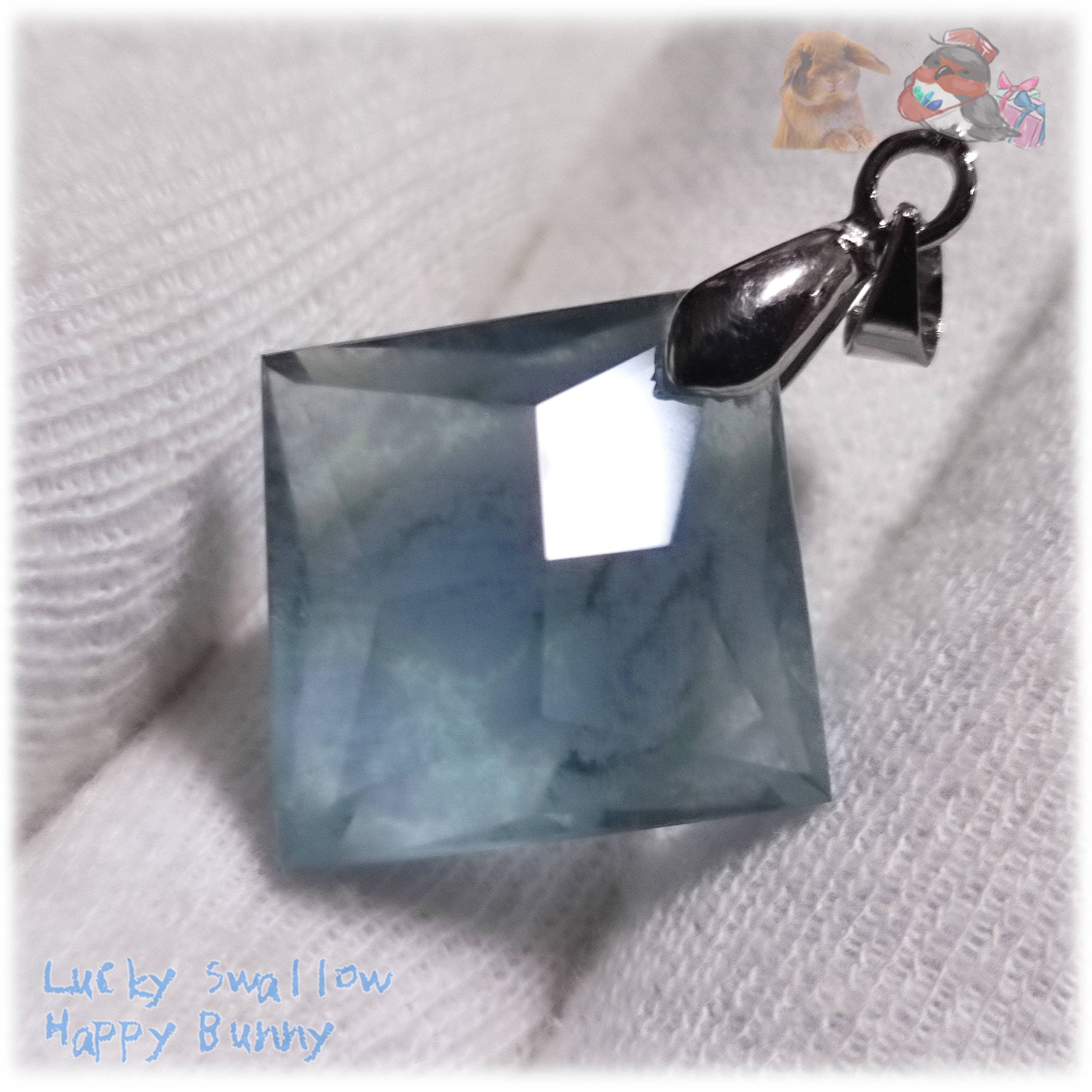 中国産 グリーンブルーフローライト 蛍石 ペンダント ネックレス fluorite No.5752