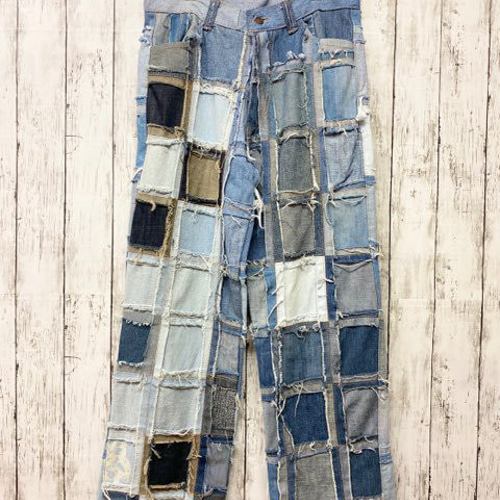 リメイクヒッピーデニム パッチワーク SW2-88 ロングパンツ Miharu