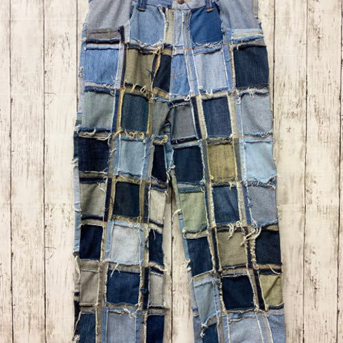 リメイクヒッピーデニム パッチワーク SW2-88 ロングパンツ Miharu