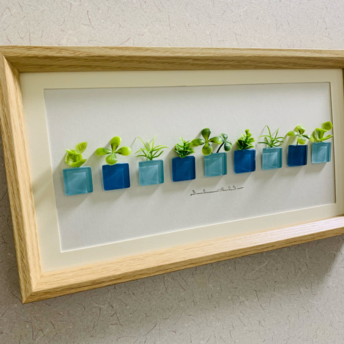 インテリア雑貨 壁掛け 置物 北欧 観葉植物 ガラスアート 玄関