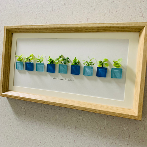 インテリア雑貨 壁掛け 置物 北欧 観葉植物 ガラスアート 玄関