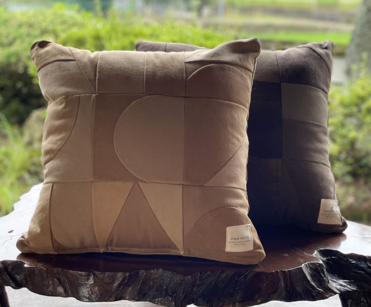 hobo / ARMY CLOTH PATCHWORK CUSHION /OV