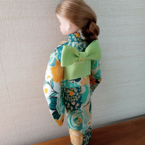 選べる帯シリーズ》リカちゃん浴衣セット 大輪（グリーン