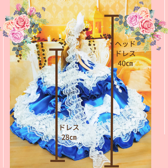 ジェニー　プリンセスドレス　ハンドメイド服　ドール服　人形服　ドールドレス　♡ ミシュリーヌ♡ 8枚目の画像