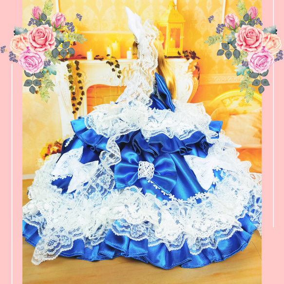 ジェニー　プリンセスドレス　ハンドメイド服　ドール服　人形服　ドールドレス　♡ ミシュリーヌ♡ 11枚目の画像