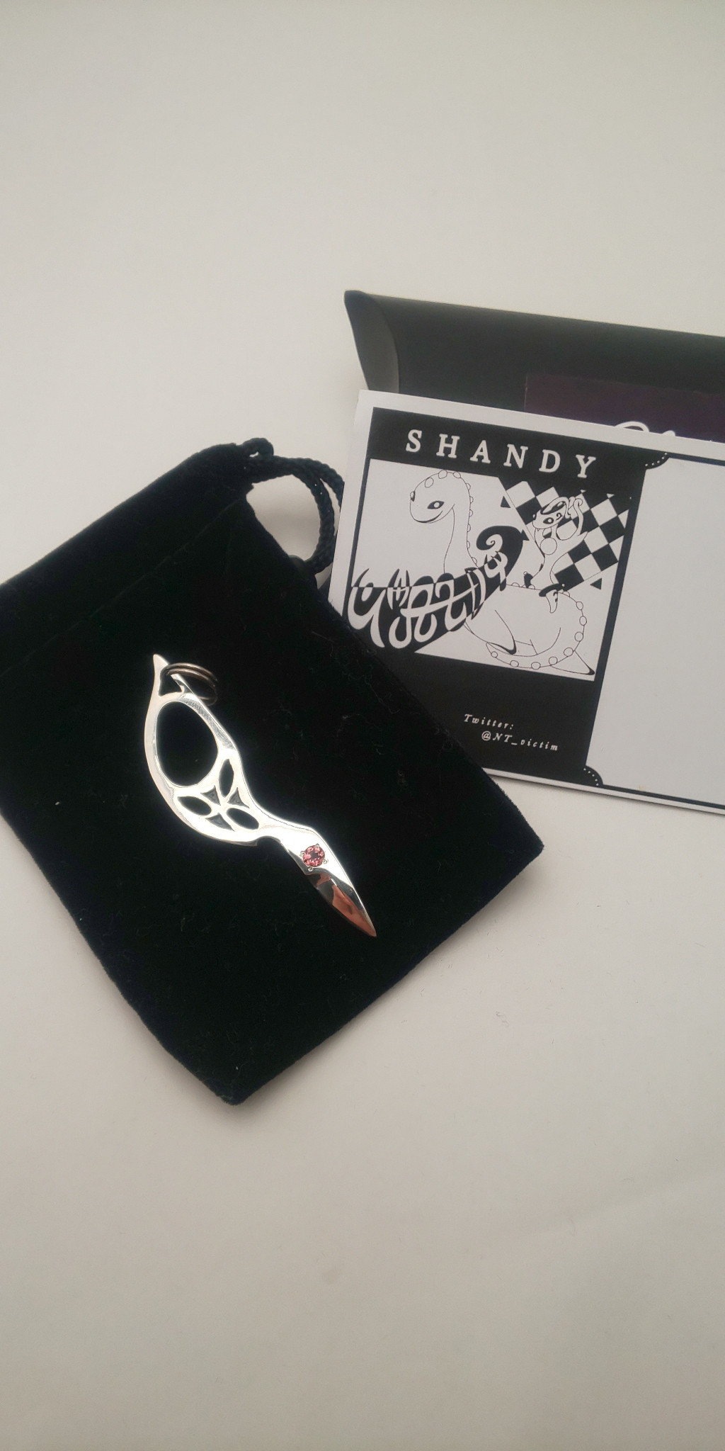 sale品   ※一点物『片鋏の騎士団』第六席ヘンリエッタ   ペンダント (3ミリ ピンクトルマリン使用)【送料無料】｜詳細画像