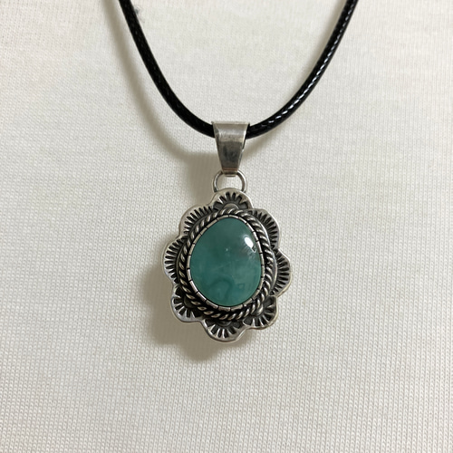 パイロットマウンテン　ターコイズ　シルバー　ネックレス　#インディアンジュエリー パイロットマウンテン ターコイズ トルコ石 シルバー ネックレス