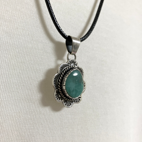 パイロットマウンテン　ターコイズ　シルバー　ネックレス　#インディアンジュエリー パイロットマウンテン ターコイズ トルコ石 シルバー ネックレス