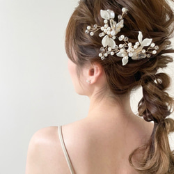 【twigs crystal】髪飾り　ウェディング　成人式　結婚式　振袖 1枚目の画像