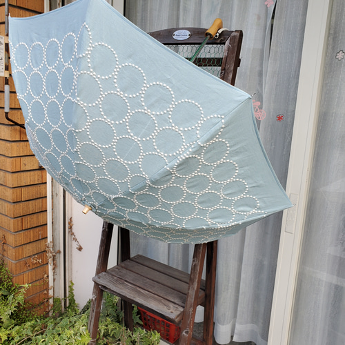 ミナペルホネンハンドメイド折り畳み日傘 保管袋付き-