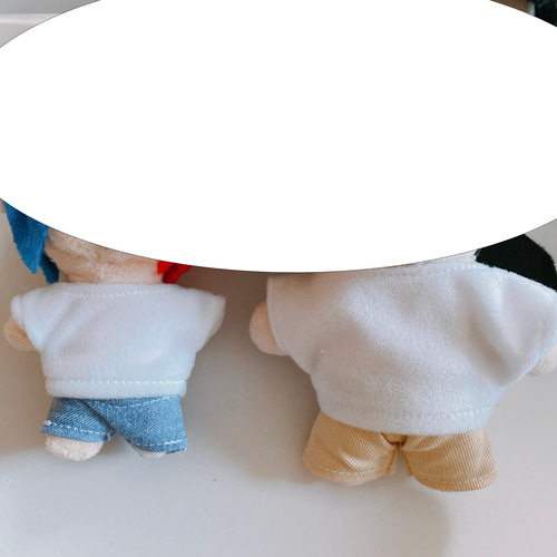 ぬい服 シンプルデザインTシャツ おにぎり 15・12cm用 ぬいぐるみ