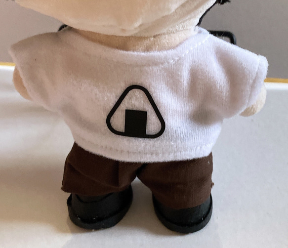 ぬい服 シンプルデザインTシャツ おにぎり 15・12cm用 ぬいぐるみ