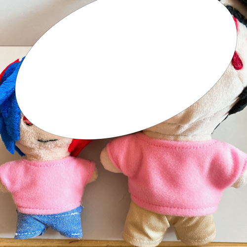 ぬい服 シンプルデザインTシャツ おにぎり 15・12cm用 ぬいぐるみ