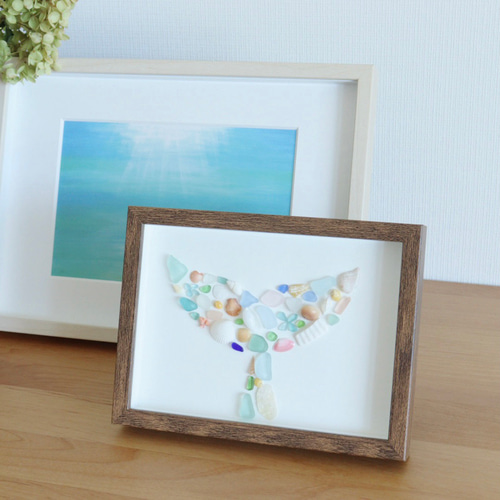 くじらのしっぽ｜シーグラスアート｜ホエールテール 海 その他アート