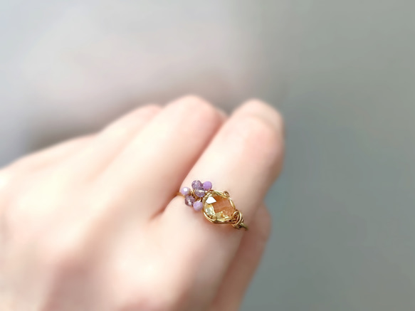 ピンクアメシスト　リング　ピンクアメジスト　指輪 アメジスト リング ピンキー 刻印 可能 誕生石 レディース