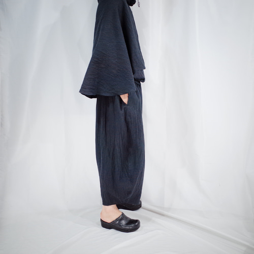 かずちゃん＊ハンドメイド＊ サフィランフランスリネン　キャメル　サルエル かずちゃん様専用＊ハンドメイド＊ サフィランフランスリネン
