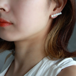 14kgf-直線珍珠耳環 第7張的照片