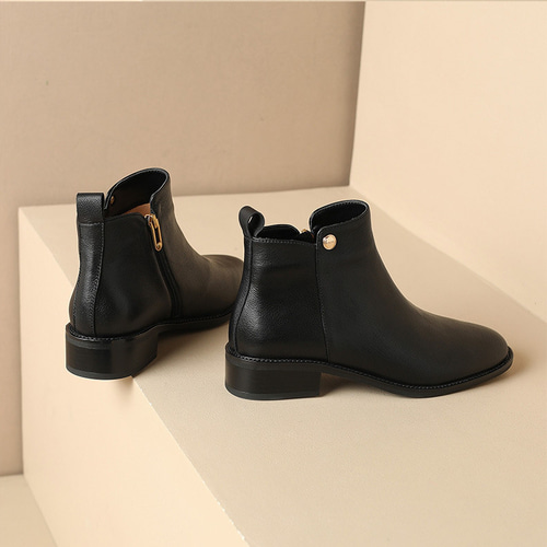 ショートブーツ・ブーティ  FW24 Chelsea ankle boots (F4CPH500 CPH01BLACK) Women's F-Mode Leather Flatform Chelsea Boots | FitFlop US