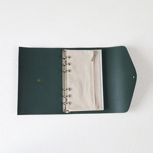 刻印無料】システム手帳 バイブルサイズ/A6 /ヴィーガンレザー 手帳