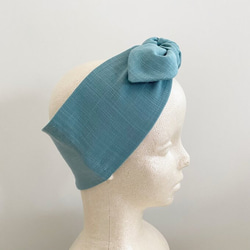 清涼頭巾&amp;清涼圍巾【帶冰袋或保暖器】四季頭巾 天藍色 淺藍色 第10張的照片