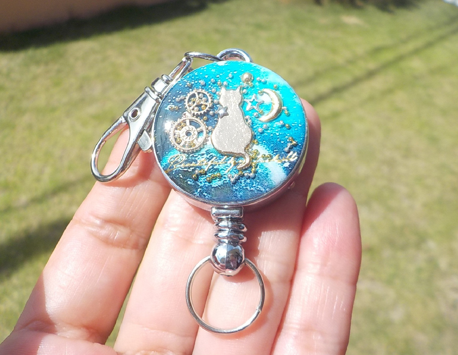 りいちゃん　ハンドメイド　リールキーホルダー 楽天市場】リールキーホルダー 1個 二重リング付き 紛失防止