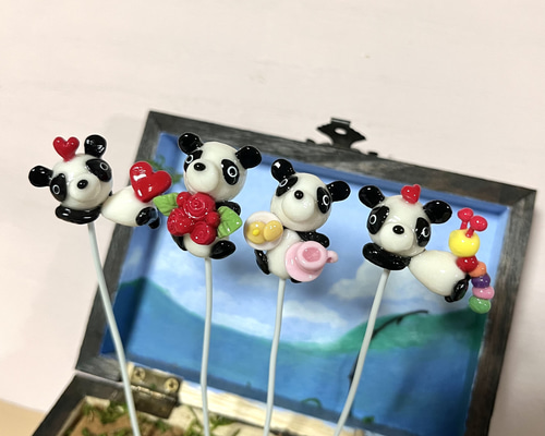 そのまま飾れる〜多肉植物寄せ植え(樹脂粘土レジン)粘土ピック