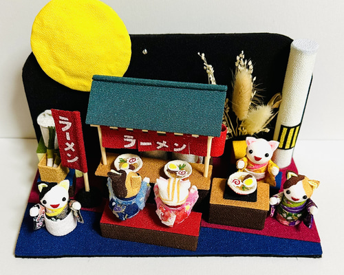 ちりめん細工★まんまるお月様と小さなお地蔵様★ ちりめん細工☆まんまるお月様と小さなお地蔵様☆ - メルカリ