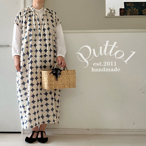 ハンドメイドフレンチスリーブワンピースタイプ