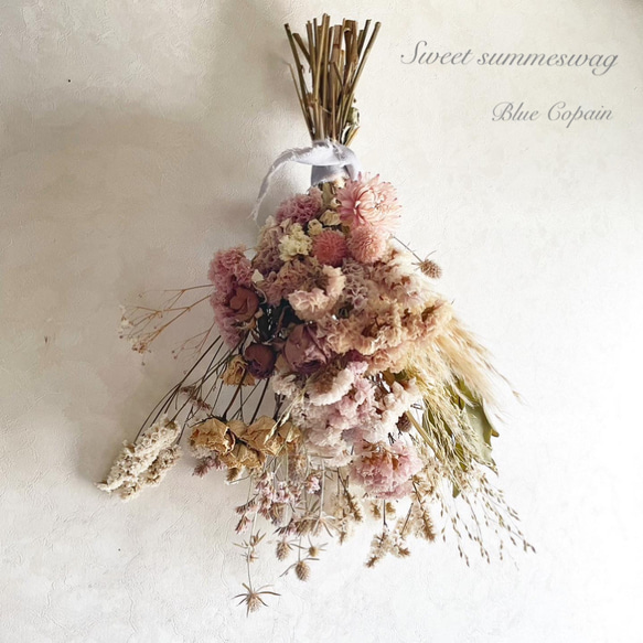 :*+ Purple&WhiteRoseのドライフラワーガーランド♡スワッグ Purple&WhiteRoseのドライフラワーガーランド♡スワッグ ドライ