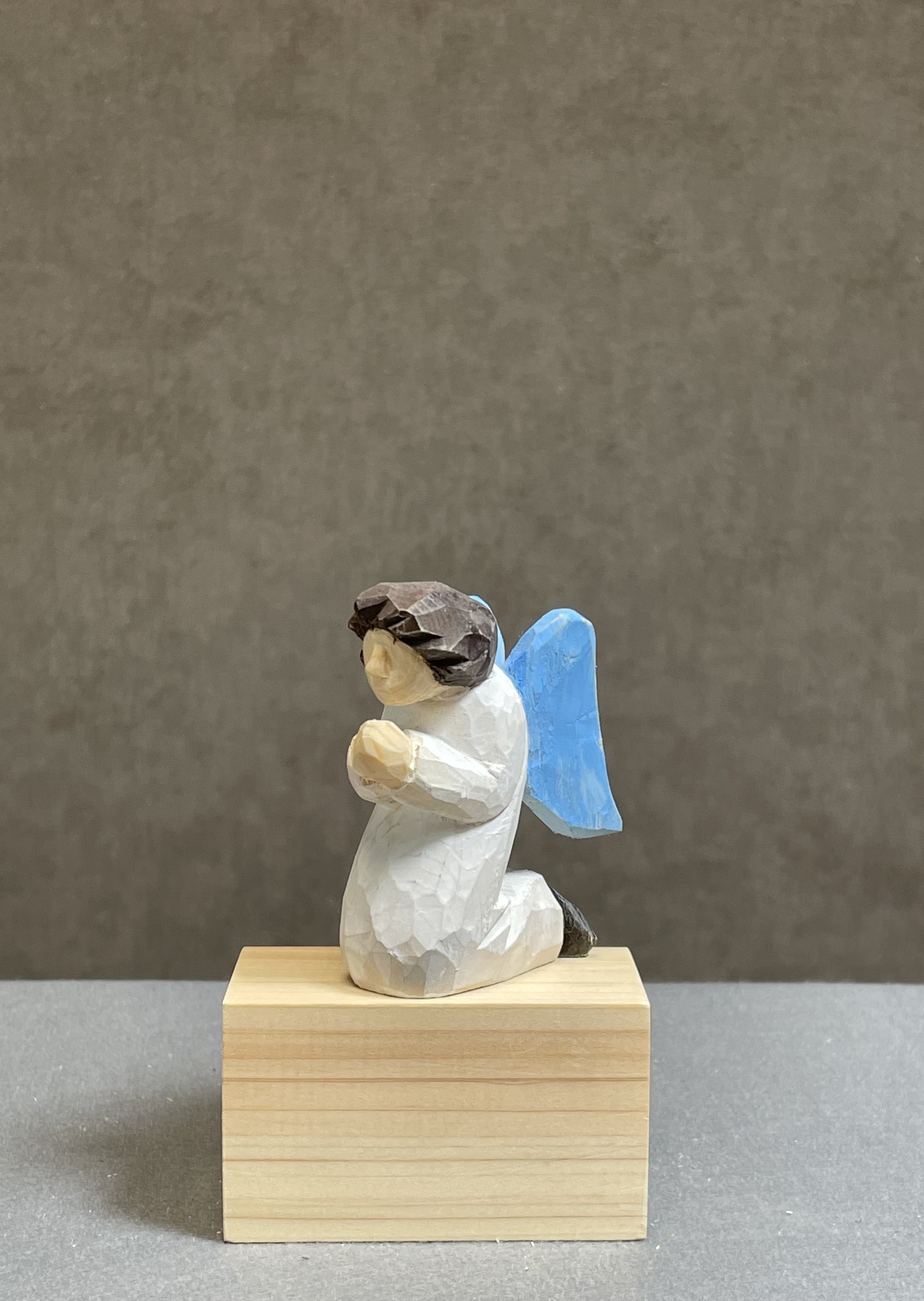 希少になる 木彫オブジェ　エンジェル 彫刻・オブジェ